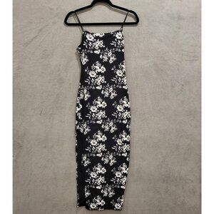 Faded Rose Maxi Dress Woman's Size Small Spaghetti Strap Floral Dress Party Sexy
